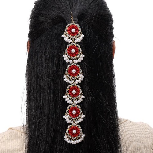 fashion medium noble wind retro shine gem temperament lady head chain