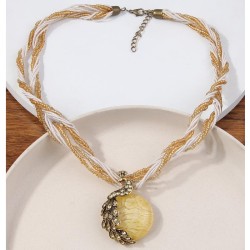 fashion noble wind peacock beads multilayer temperament lady necklace