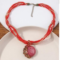 fashion noble wind peacock beads multilayer temperament lady necklace