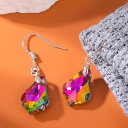 fashion sweetOL leaf crystal personality lady earrings