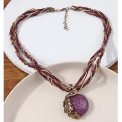 fashion noble wind peacock beads multilayer temperament lady necklace