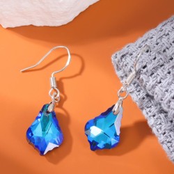 fashion sweetOL leaf crystal personality lady earrings