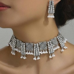 1 fashion retro flash diamond geometry Modeling exaggerating woman necklace ea..