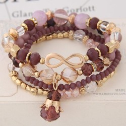 occidental style trend  concise crystal mash up personality fashion bracelet