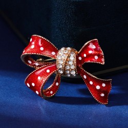 fashion concise color bow personality lady brooch