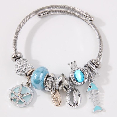 fashion concise all-Purpose starfish Shells more elements pendant temperament woman bangle