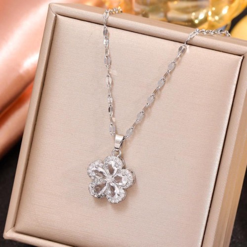 fashion sweetOL shine flowers personality woman necklace