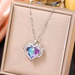fashion sweetOL concise angel love crystal personality lady necklace