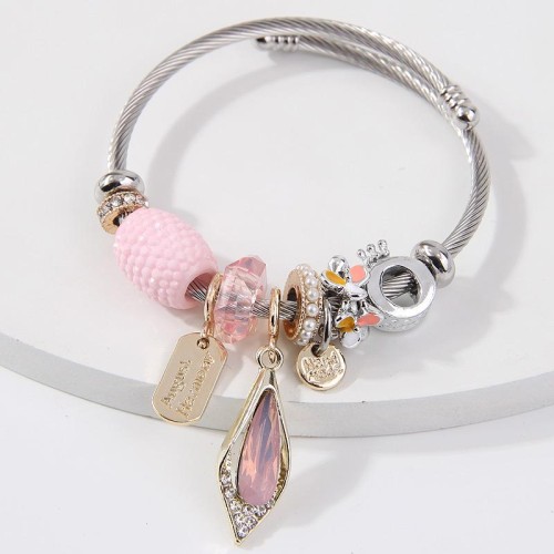 fashion concise all-Purpose shine gem more elements pendant woman temperament bangle