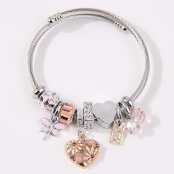fashion conciseOL love more elements pendant temperament woman bangle