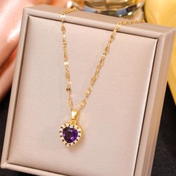 fashion concise sweetOL color love personality lady necklace