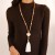  Bohemia beads cross love turquoise pendant tassel necklace exotic ethnic style sweater chain