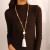  Bohemia beads cross love turquoise pendant tassel necklace exotic ethnic style sweater chain