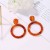  retro geometry Earring fashion leopard Round Acrylic earrings earring temperament all-Purpose l