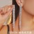 claw chain Rhinestone long style tassel personality earrings ear stud earring occidental style exagge