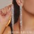 claw chain Rhinestone long style tassel personality earrings ear stud earring occidental style exagge