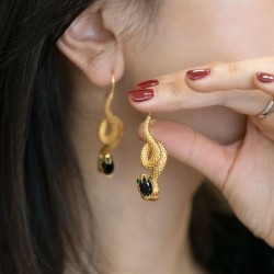 black snake ear stud woman fashion trend wind personality Earring