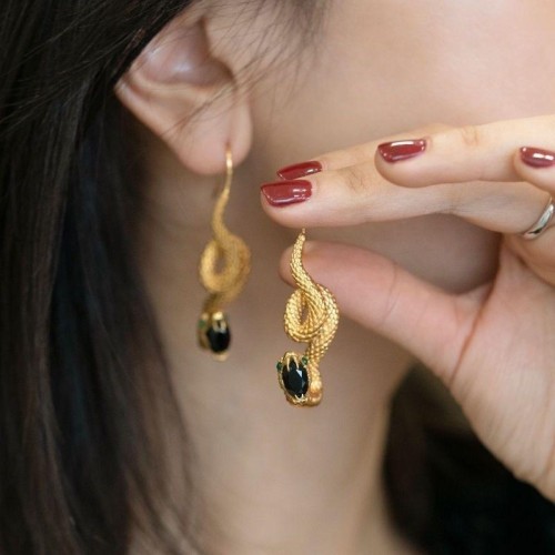 black snake ear stud woman fashion trend wind personality Earring