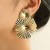 occidental style Earring Metal high leaf ear stud retro earrings wind flowers earrings earring