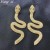 occidental style personality exaggerating Rhinestone snake Modeling long style earrings lady temperament all-P
