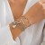 occidental style  Metal wind love pendant bracelet  punk snake chain bangle set