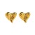 E stainless steel love earrings  fashion surface Stripe heart-shaped ear stud woman