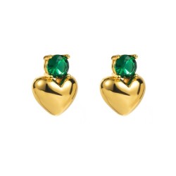 E bronze Earring surface samll heart-shaped ear stud  fashion earrings