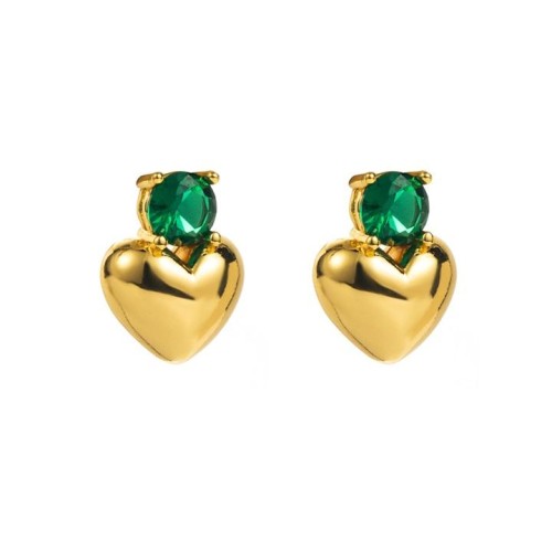 E bronze Earring surface samll heart-shaped ear stud  fashion earrings