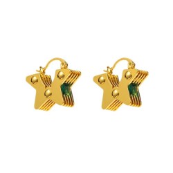 E occidental style fashion bronze more layering star earrings  personality tem..