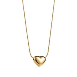  stainless steel three-dimensional surface love necklace  samll sweet temperam..