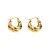 E occidental style retro bronze pattern circle surface earrings  geometry trend twisted earrings woman