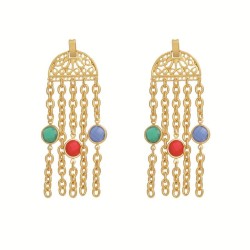 medium earrings occidental style retro Earring woman Alloy tassel earring Bohe..