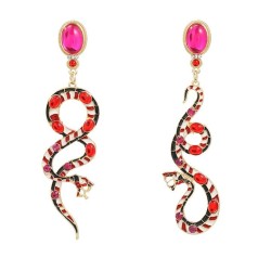  snake earrings occidental style exaggerating Earring woman Alloy enamel Bohem..