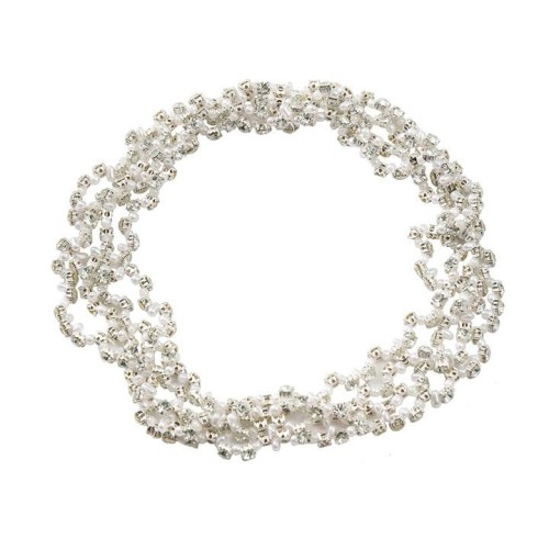  super long necklace occidental style exaggerating woman Rhinestone imitate Pearl sweater chain samll