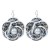 samll wind Pearl flower earrings  high-end handmade Cloth flowers Earring woman