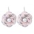  samll wind Pearl flower earrings  high-end handmade Cloth flowers Earring woman