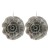  rose earrings retro exaggerating fully-jewelled Cloth big flowers earring Earring woman gift