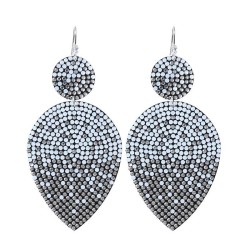  zircon fashion leaves earrings  occidental style super fully-jewelled Earring
