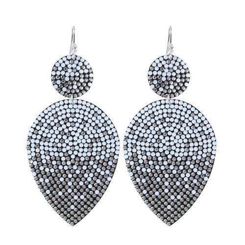  zircon fashion leaves earrings  occidental style super fully-jewelled Earring