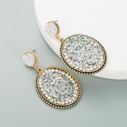 personality exaggerating super earrings woman Alloy embed diamond sequin high ..