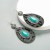 occidental style wind turquoise drop leopard leather earrings woman leopard temperament exaggerating leather Earr