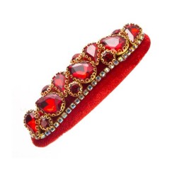 retro velvet hair clip woman Headband super glass diamond thick hair clip