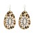  retro leather earrings woman Alloy fitting embed turquoise personality high Earring