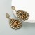  leopard leather earrings Alloy diamond color sequin samll high Earring