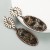 occidental style creative exaggerating leather earrings woman Alloy silver embed turquoise samll banquet Earring