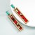 occidental style trend creative retro leather earrings Alloy embed crystal turquoise exaggerating
