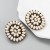 occidental style retro geometry Round turquoise earrings exaggerating personality temperament turquoise ear stu
