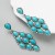 trend earrings woman occidental style creative silver embed turquoise exaggerating Earring trend earrings