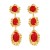 retro multilayer Alloy gold high earrings lady temperament medium wind embed resin banquet earrings Earring