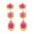 retro multilayer Alloy gold high earrings lady temperament medium wind embed resin banquet earrings Earring